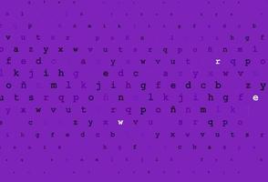 Dark purple vector texture with ABC characters.