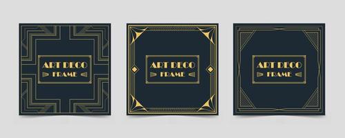 Vector modern frame template in classic art deco style