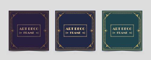 Vector modern frame template in classic art deco style