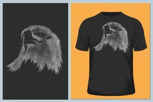 águila camiseta vector
