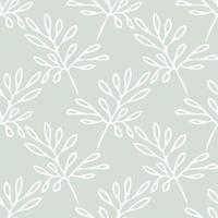 leaves seamless pattern hand drawn doodle. vector, minimalism, monochrome. textiles, wrapping paper wallpaper winter vector