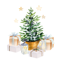 clipart di natale dell'acquerello png