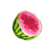 fatia de fruta aquarela de melancia png