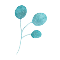 elemento simple floral acuarela png