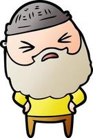 cartoon man with beard vector