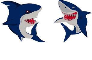 vector image of a shark character