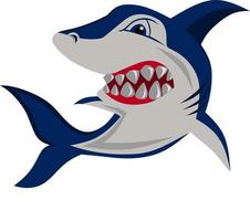 vector image of a shark character