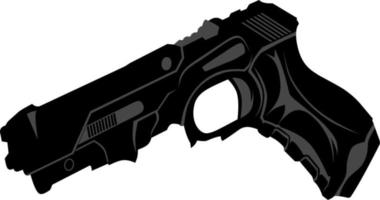 imagen vectorial de una pistola en colores gris y negro vector