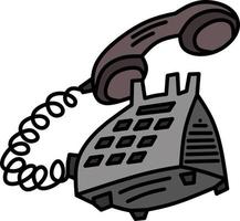 old phone vector image for coloring book