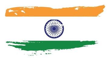 mejor vector de diseño de bandera india de textura grunge colorido