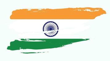 New India grunge texture colorful flag design vector