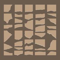 a set of torn paper vector