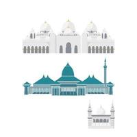 a set of mosque vector illustration