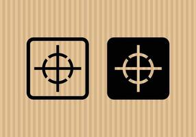 Center of gravity simple flat icon vector illustration with cardboard texture background