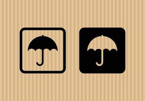 Keep dry simple flat icon vector illustration with cardboard texture background