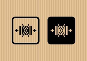 No clamp here simple flat icon vector illustration with cardboard texture background