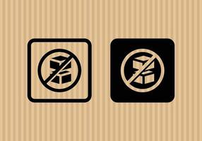 Do not stack simple flat icon vector illustration with cardboard texture background