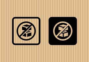 Do not stack simple flat icon vector illustration with cardboard texture background