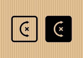 Do not roll simple flat icon vector illustration with cardboard texture background