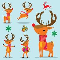Seamless vector pattern with Deer . Can be used for wallpaper, pattern fills, web page background, surface textures, gifts. Creative Hand Drawn textures for winter holidays.
