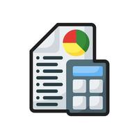 calculation flat style icon. vector illustration for graphic design, website, app