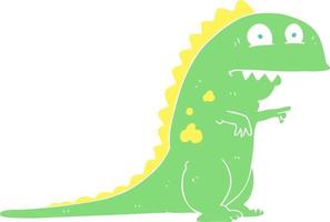 flat color illustration of dinosaur vector