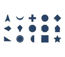 Geometric Shapes and symbol icon set vector