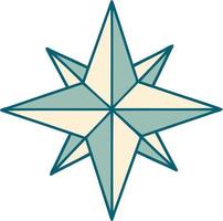 iconic tattoo style image of a star vector