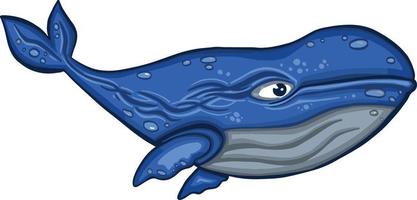 Line sea whale, fish symbol  hand drawn vector