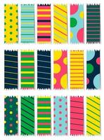 Set of 18 Abstract patterns. Color backgrounds vector
