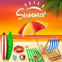 Summer holidays background vector