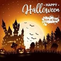 Halloween night background vector