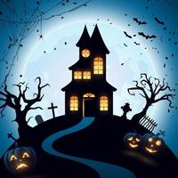 Halloween night background vector