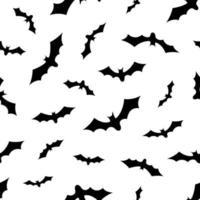 Set of bats silhouettes flying vector