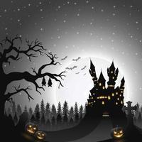 Halloween night background vector