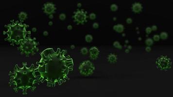 Corona virus with earth globe - flu outbreak or coronaviruses influenza - 3D rendering animation video