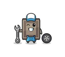 the carpet character as a mechanic mascot vector