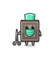 surgeon carpet mascot character vector