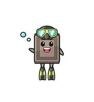 the carpet diver cartoon character vector