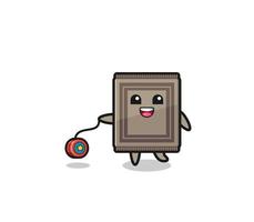 cartoon of cute carpet playing a yoyo vector