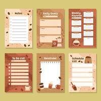 Coffee Journal Template vector