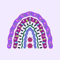 Christmas and New Year multicolored rainbow vector