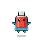 toothpaste character is jumping gesture vector