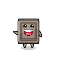 happy carpet cute mascot character vector
