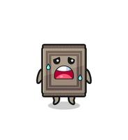 the fatigue cartoon of carpet vector