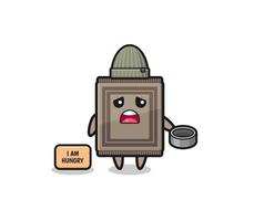 cute carpet beggar cartoon character vector