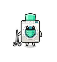 surgeon washing machine mascot character vector