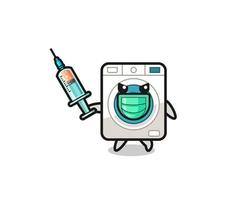 illustration of the washing machine to fight the virus vector