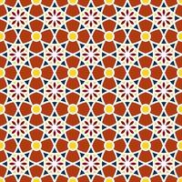 Background with seamless pattern in colorful islamic style vector