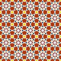 Background with seamless pattern in colorful islamic style vector